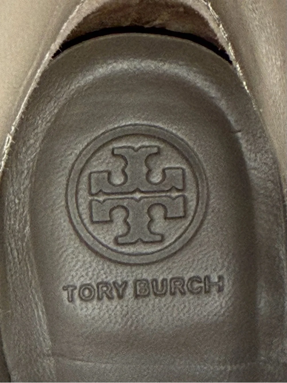 Tory Burch Brooke 7mm Heron Gray Calf Leather Block Heel Ankle Boots Women's 6.5